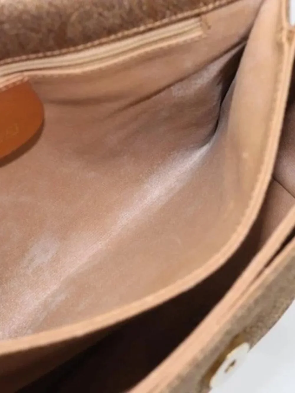 GUCCI Shoulder Bag Canvas Beige Gold 001 46 0712 Auth 180722